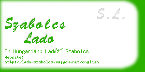 szabolcs lado business card